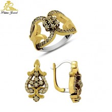 Gümüş Otantik Taşlı Set